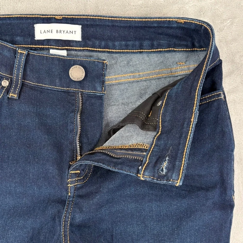 Lane Bryant Jeans Womens 12P‎ (29x27) Blue Dark Wash Skinny Denim Petite Stretch